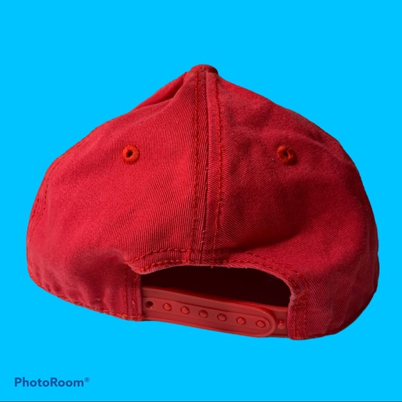 💥3/$25 VINTAGE LEVI’S RED SNAPBACK HAT FLAT BRIM - Picture 4 of 8